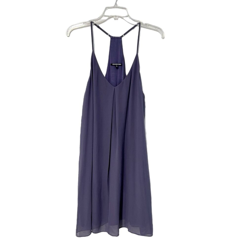 Gianni Bini Halter Dress Medium Purple Flowy Fairy Beach Resort Wear